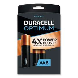 Optimum Alkaline AA Batteries, 8/Pack