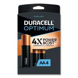 Optimum Alkaline AA Batteries, 4/Pack