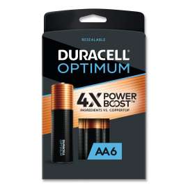 Optimum Alkaline AA Batteries, 6/Pack