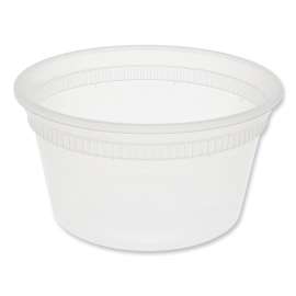 Newspring DELItainer Microwavable Container, 12 oz, 4.55 x 4.55 x 2.45, Clear, Plastic, 480/Carton