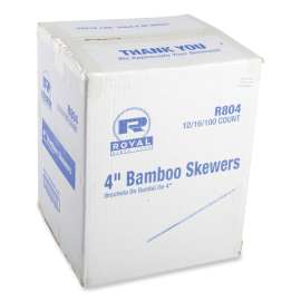 bamboo skewers, 4", natural, 19,200/carton
