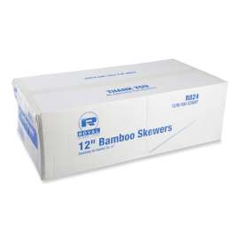 bamboo skewers, 12", natural, 9,600/carton