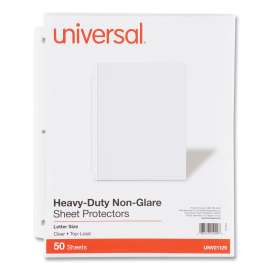 Top-Load Poly Sheet Protectors, Heavy Gauge, Nonglare, Clear 50/Pack
