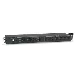 Single-Phase Basic PDU, 24 Outlets, 15 ft Cord, Black