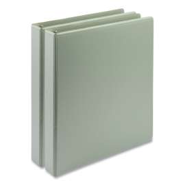 Earth's Choice Plant-Based BOHO D-Ring View Binders, 1" Capacity, 11 x 8.5, Sage, 2/Pack