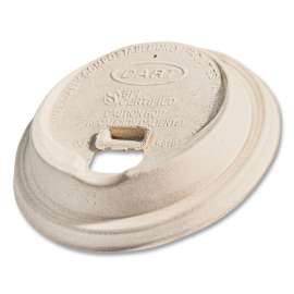 Fiber Lids for Paper Cups, Fits 10 oz to 24 oz Cups, Tan, 1,000/Carton
