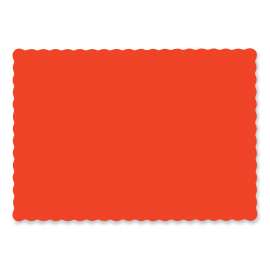 solid color scalloped edge placemats, 10 x 14, bittersweet, 1,000/carton