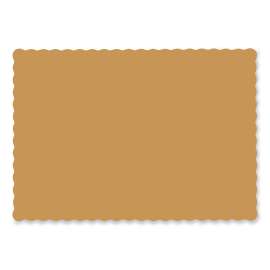 solid color scalloped edge placemats, 10 x 14, gold, 1,000/carton