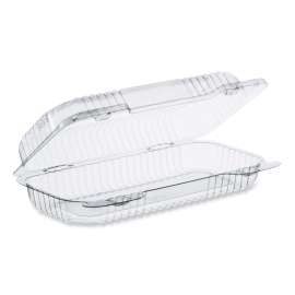 StayLock Clear Hinged Lid Containers, 4.5 x 8.5 x 2.1, Clear, PET Plastic, 250/Carton