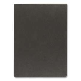 Pressboard Report Cover with Reinforced Top Hinge, Two-Prong Metal Fastener, 2" Capacity, 8.5 x 11, Black/Black