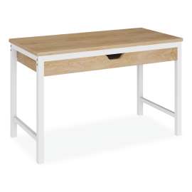 Alera - Alera Series Beige Modern Writing Desk with White Base