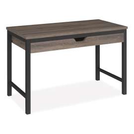 Alera - Alera Series Gray Modern Writing Desk with Black Base