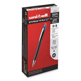 Jetstream Retractable Ballpoint Pen, 1 mm, Blue-Black Ink, Black Barrel