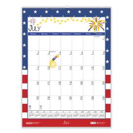 Recycled Seasonal Wall Calendar, Earthscapes Illustrated Seasons Artwork, 12 x 16.5, 12-Month (July to June): 2022 to 2023