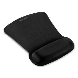 WaveRest Gel Mouse Pad with Wrist Rest, 9.3 x 11.9, Black