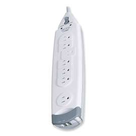 SurgeMaster Home Series Surge Protector, 7 Outlets, 12 ft Cord, 1045 J, White