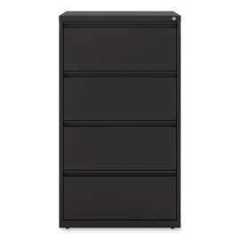 Lateral File, 4 Legal/Letter-Size File Drawers, Black, 30" x 18.63" x 52.5"