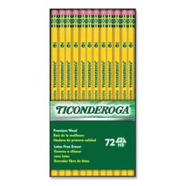 Pencils, HB2 Numeric Graphite Scale, Black Lead, Yellow Barrel, 72/Pack