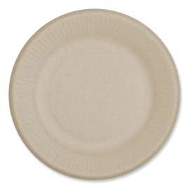 Fiber Plates, Ripple Edge Plate, 6.1" Diameter, Natural, 1,000/Carton