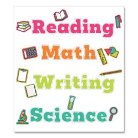 Wall Signs, Core Subjects, Multicolor, 37 Pieces
