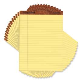"The Legal Pad" Ruled Perforated Pads, Wide/Legal Rule, 50 Canary-Yellow 8.5 x 11.75 Sheets, Dozen