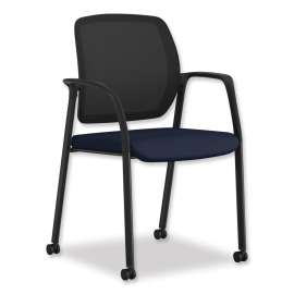 HON Ignition 2.0 Fabric Upholstered Mid-Back Task Chair with Adjustable T-Arms, 17" to 21.25" Seat Height, Basalt Seat/Back