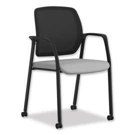 HON Ignition 2.0 Fabric Upholstered Mid-Back Task Chair with Adjustable T-Arms, 17" to 21.5" Seat Height, Navy Seat/Back