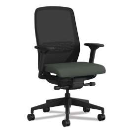 HON Ignition 2.0 Reactiv Mid-Back Task Chair, Fern Fabric Seat, Designer White Back, White Base