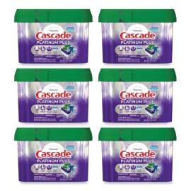 Platinum Plus ActionPacs Dishwasher Detergent Pods, Fresh Scent, 20.7 oz Tub, 38/Tub, 6/Carton