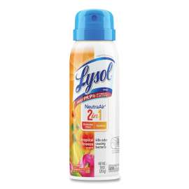 2 in 1 Disinfectant Spray III, Tropical Breeze, 10 oz Aerosol Spray, 6/Carton
