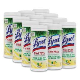 Disinfecting Wipes II Fresh Citrus, 7 x 7.25, 30 Wipes/Canister, 12 Canisters/Carton