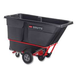 Rubbermaid Standard Duty Forkliftable Plastic Tilt Truck, 1 Cu. Yd. Cap, 1250 Lbs. Cap, Black