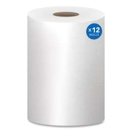 Essential Hard Roll Towels for Business, Absorbency Pockets, 1.5" Core, 8 x 400 ft, White, 12 Rolls/Carton