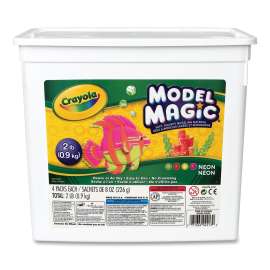 Model Magic Modeling Compound, 8 oz Packs, Assorted Neon Colors, 4 Packs/Box