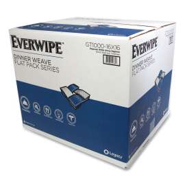 Premium Guest Towel Napkins Flat Pack, 2-Ply, 16" x 16", White, 1,000/Carton