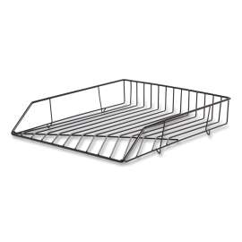 Vena Paper Tray, 1 Section, Holds 11" x 8.5" Sheets, 10.04 x 12.44 x 2.01, Black