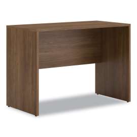 HON Coordinate Height Adjustable Desk Bundle 2-Stage, 46" x 22" x 27.75" to 47", Florence WalnutSilver