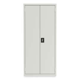 Fully Assembled Storage Cabinets, 3 Shelves, 30" x 15" x 66", Light Gray