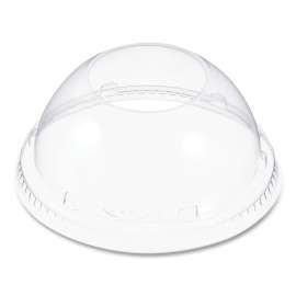 Cappuccino Dome Sipper Lids, Fits 30 Oz To 32 Oz, Clear, 50/pack, 20 Packs/carton
