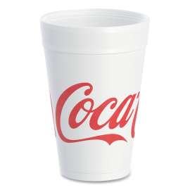 Coca-Cola Foam Cups, Foam, 32 Oz, White/red, 25/bag, 20 Bags/carton