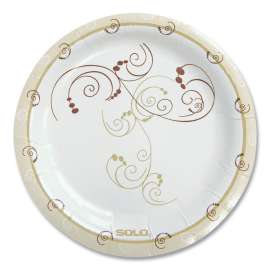 Symphony Paper Dinnerware, Mediumweight Plate, 6" dia, Tan, 125/Pack, 8 Packs/Carton