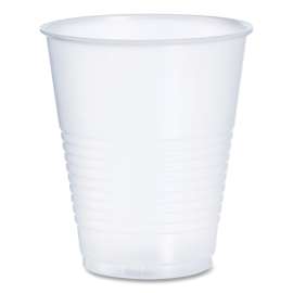 High-Impact Polystyrene Squat Cold Cups, 12 oz, Translucent, 50 Cups/Sleeve, 20 Sleeves/Carton