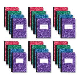Hardcover Composition Book, Wide/Legal Rule, Asst Marble Covers, (100) 9.75 x 7.5 Sheet, 24/CT, Ships in 4-6 Bus Days