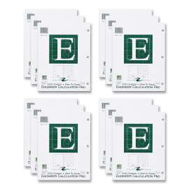 Engineer Pad, (1.25" Margin), Quad Rule (5 sq/in, 1 sq/in), 200 Lt Green 8.5x11 Sheets/Pad, 12/CT, Ships in 4-6 Business Days