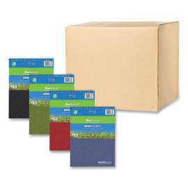 Roaring Spring Environotes College Ruled 1 Subject Recycled Topbound Spiral Notebook, 1 Case (24 Total), 8.5" x 11.5" 70 Sheets, Assorted Earthtone Covers, 140 Pages