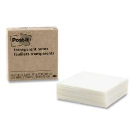 Transparent Notes, Unruled, 3" x 3", Transparent, 36 Sheets/Pad, 10 Pads/Pack