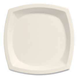 Bare Eco-Forward Sugarcane Dinnerware, Plate, 10" dia, Ivory, 125/Pack, 4 Packs/Carton