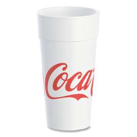 Coca-Cola Foam Cups, 24 Oz, White/red, 20/bag, 25 Bags/carton