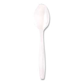 Guildware Extra Heavyweight Plastic Cutlery, Teaspoons, Clear, 1000/Carton