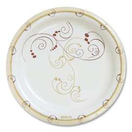 Symphony Paper Dinnerware, Mediumweight Plate, 8.5" dia, Tan, 125/Pack, 4 Packs/Carton